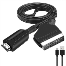 Hdmi to Scart cable 1 meter long direct connection easy conversion(Black)