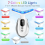 Neck and face massager 7 in 1 with vibration and heating function(White) 2