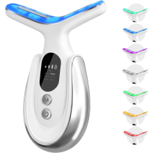 Massageador De Pescoço E Rosto 7 Em 1 Com Função De Vibração E Aquecimento  (branco)