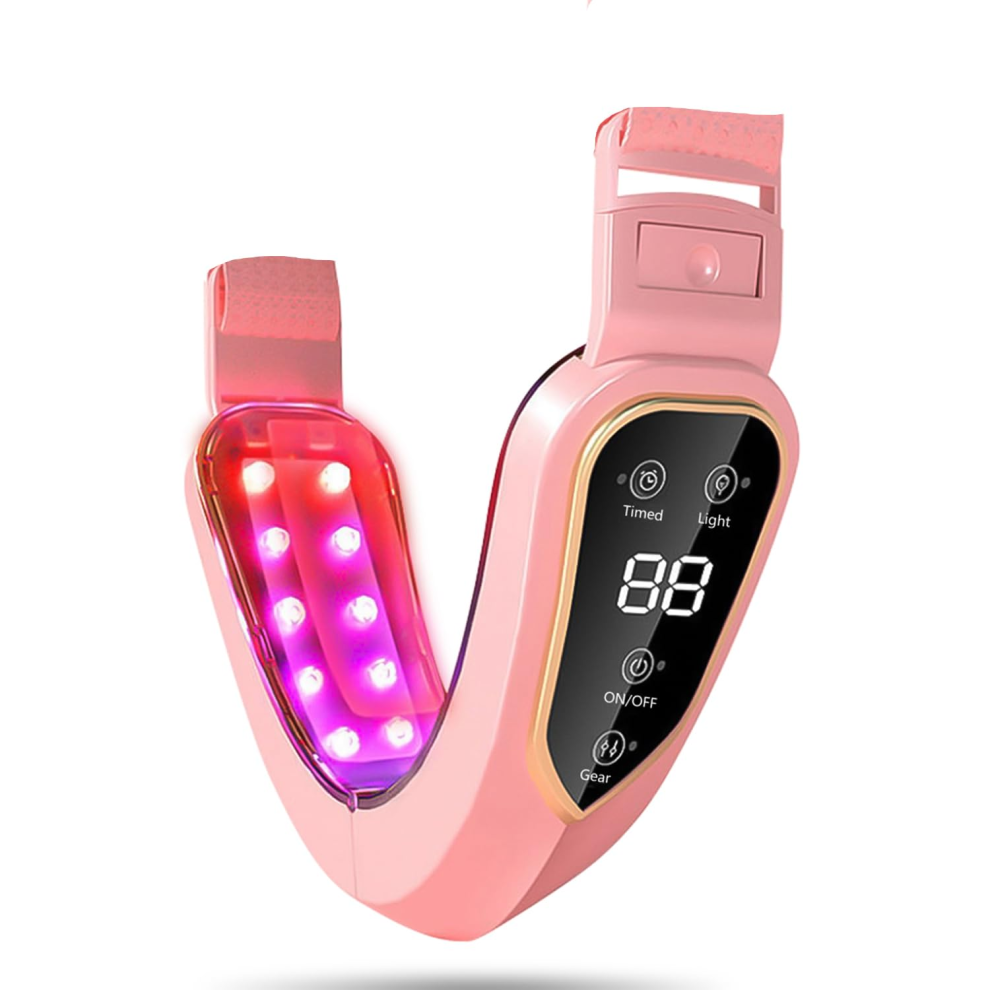 Chronus Pink V Face Massager Facial Beauty Massage Unisex(Pink)