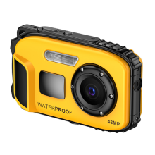 Appareil photo numérique sousmarin pour enfants 48 MP HD 32 (jaune)
