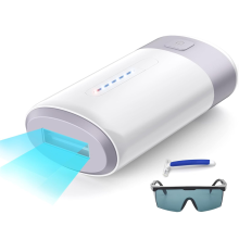 Dispositivo De Depilação A Laser Ipl Para Uso Doméstico, 5 Velocidades, Mini Depilação Indolor Com Fio  (branco)