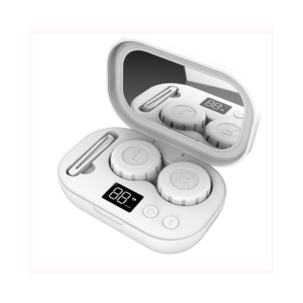 Chronus White Portable Ultrasonic Contact Lens Cleaner With Usb Charger(White)