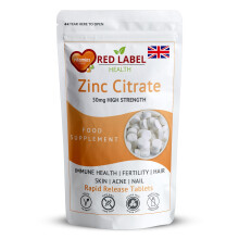 Zinc Citrate 50mg 200 Tablets High Strength Immune Health Support