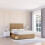 (Double, Light Brown) Manhattan Naples Divan Bed Base ,No Drawers & 26" Struts Headboard 1