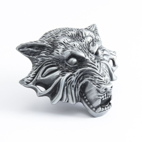 Dominante Wolf Head Zinklegering Riemgesp 1