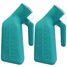 Dikke en stevige urinoir voor mannen met deksel, 1000 ml, voor camper, reizen en thuis (1000 cc, 2-pack voor mannen)