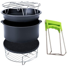Airfryer-accessoires, universele XL-kit voor Tower Duronic en Phillips (3,2 QT/3 L en groter), set van 6-7 inch