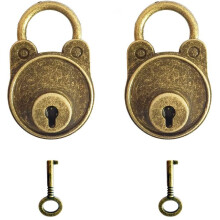 Mini hangslot van zinklegering, vintage antieke stijl, hasp-slot voor sieradendoos, opbergdoos, handtas