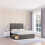 (Small Single, Light Brown) Manhattan Naples Divan Bed Base ,No Drawers & 26" Struts Headboard 1