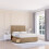 (Single, Light Grey) Manhattan Naples Divan Bed Base ,No Drawers & 26" Struts Headboard 1