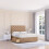 (Small Single, Light Sand) Mayfair Naples Divan Bed Base ,No Drawers & 26" Struts Headboard 1
