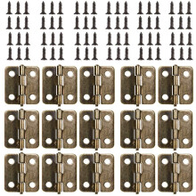50 stuks mini-kastscharnieren met vervangende schroeven, messing 200x8mm, metalen scharnieren voor houten sieradendoos