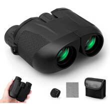 10x25 verrekijker met HD nachtzicht, waterdicht, voor kinderen en volwassenen, kleine verrekijker met BAK4 en FMCGreen prisma's