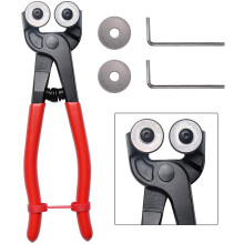 Set van 5 glasmozaïek uitstekers, 20 cm zware plexiglas snijders met 2 reservemesjes en 2 inbussleutels voor doe-het-zelf-knutselwerkjes.