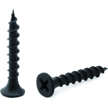 #10 x 3/4" zelfborende schroeven met zeskantkop, 410 roestvrijstalen plaatschroeven, zwart geoxideerd