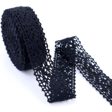 Bloemenkantlint voor naaien, knutselen, haarstrikken maken, cadeauverpakking, 2,5 cm breed (wit, 45