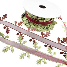 Bourgondisch kant decoratief lint voor ultrasoon reliëfdruk, breedte 4 cm, bruiloft- of kerstversiering, 20 meter
