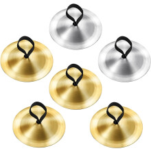 Set van 6 vingerbekkens voor buikdans, muziekinstrument voor dansers (messing, ijzer, goud, zilver)