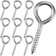 #8 x 2 inch houtschroeven, verpakking van 100, platte kop van roestvrij staal met zwarte fosfaatcoating