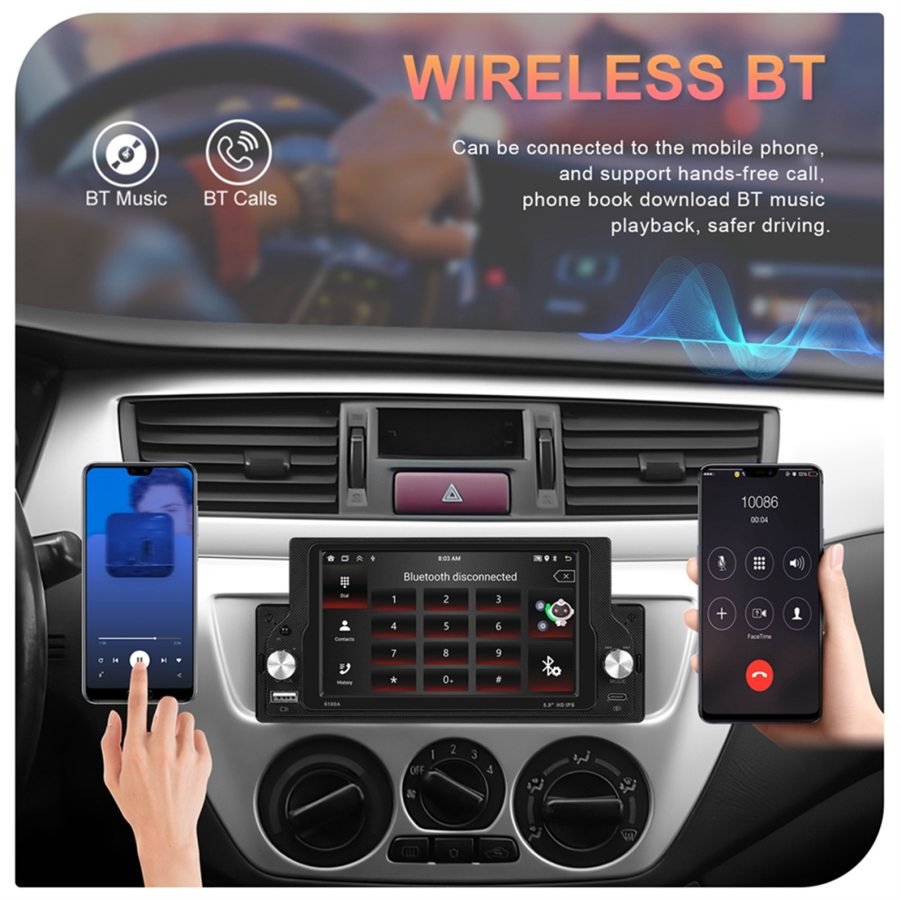 5.9 Inch 1Din Mp5 Player 2+64G Wireless Carplay Android 4851973625457