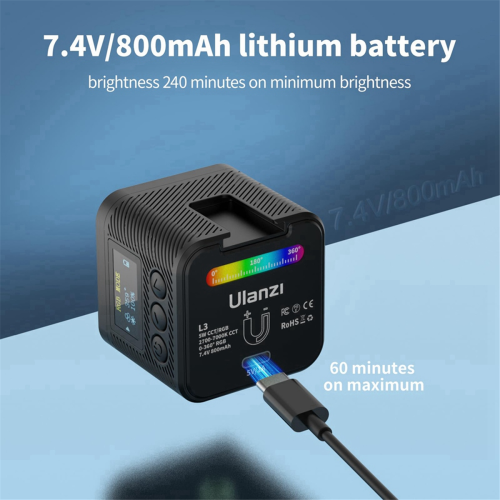 Φωτιστικό βίντεο Ulanzi L3 RGB COB Αδιάβροχο κιτ φωτισμού Mini Cube 2