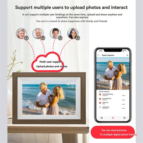 Ψηφιακή κορνίζα WiFi 10,1 ιντσών 1280x800 IPS HD Smart UK Plug 1