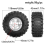 4 Rodas de metal de 1,9 polegadas com pneus de 118 mm de diâmetro externo para Axial Gold 6
