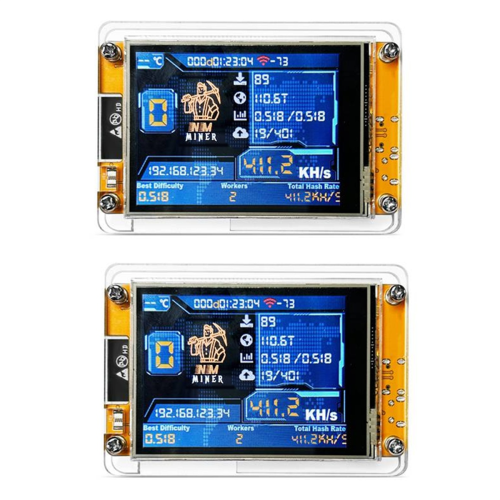 2 kpl Bitcoin NerdMiner V2 NMMiner Hashrate 477KH/S ESP32