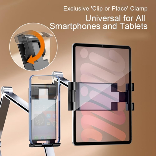 Heavy-Duty Mobile Phone/Tablet Metal Stand, Retractable Folding Stand 2