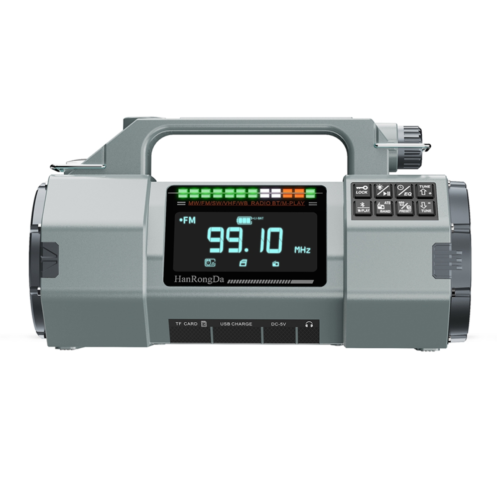 Hanrongda New Hrd-908 Solar Hand-Crank Radio A 4853167843944