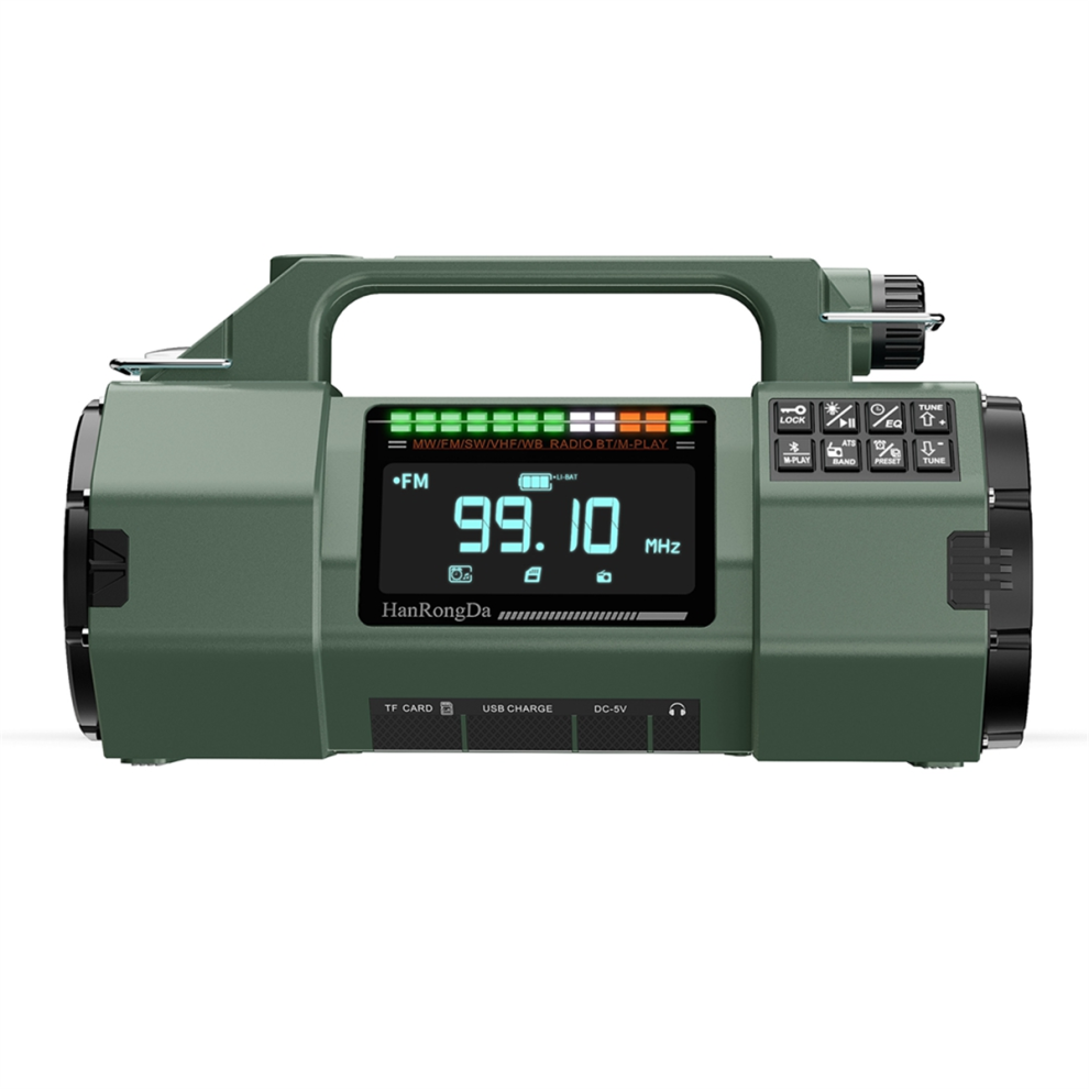 Hanrongda New Hrd-908 Solar Hand-Crank Radio B 4853167843937
