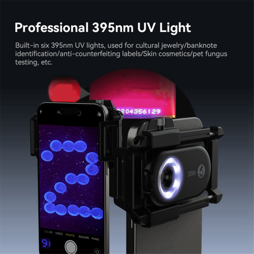 200X Mobile Phone Microscope Lens HD Optical Magnifier