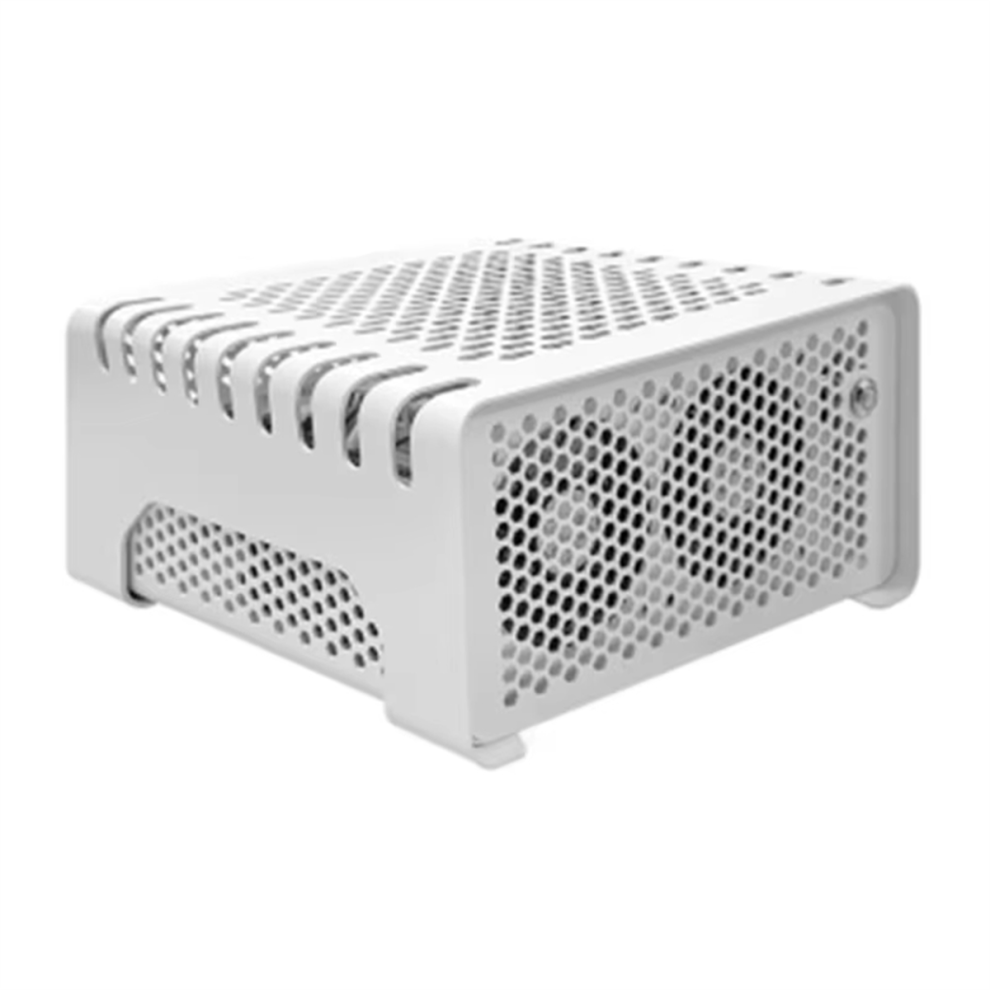 Boîtier d'ordinateur de bureau ITX, petit boîtier HTPC horizontal, blanc