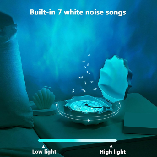 Moana Shell Speaker Shell Lamp Wireless Bluetooth Speaker Blue 2
