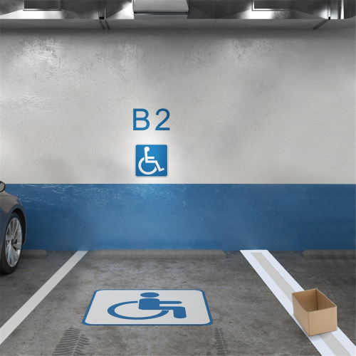 Stencil per linee di parcheggio, modello pieghevole e riutilizzabile, 2 pezzi 1