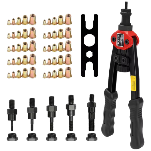 50pcs Rivet Nut +Hand Threaded Rivet Nuts-Gun Rivet Tool