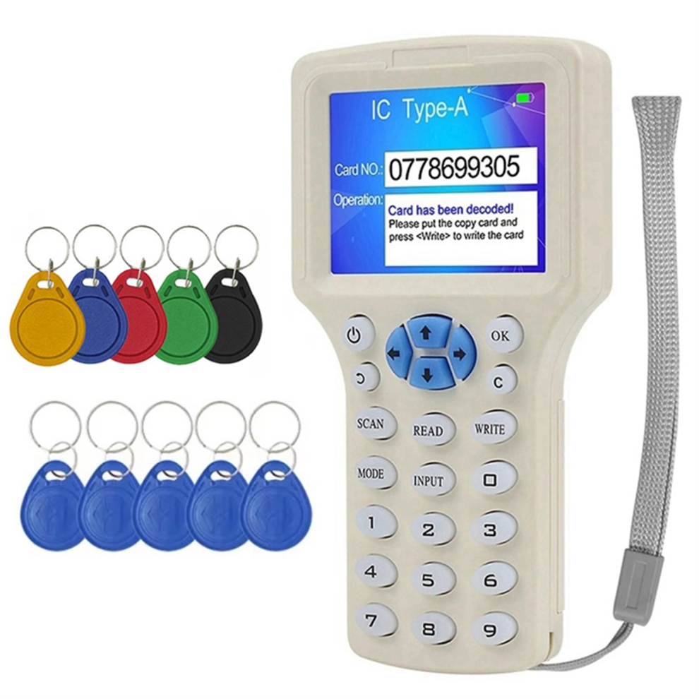 Rfid Nfc Smart Card Reader+5Xuid/T5577 Keychain Rfid Duplicator 4851215413804