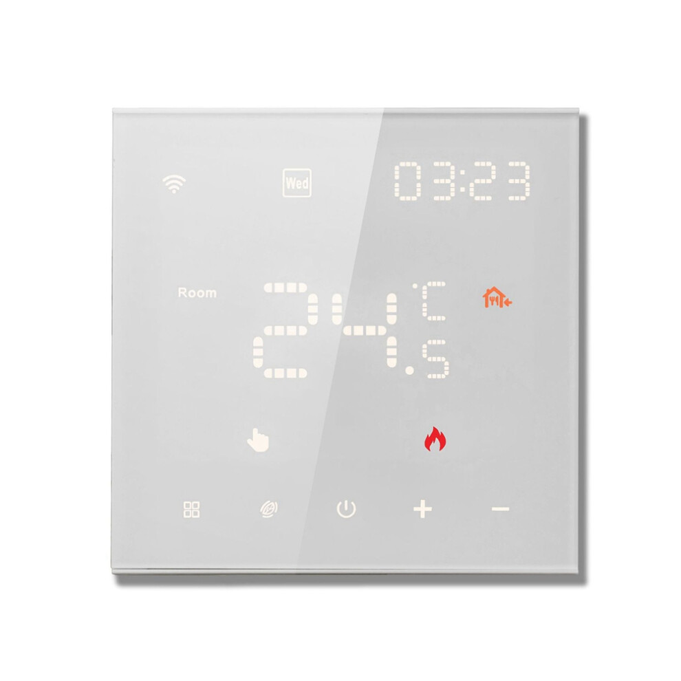 Thermostat intelligent Wi-Fi Tuya pour chauffage au sol, blanc