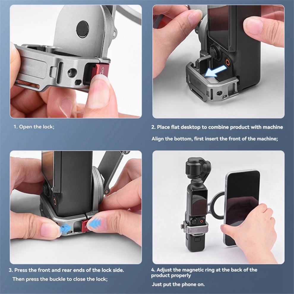 Teleprompter Holder For Dji Osmo Pocket 3 Magnetic Adapter Frame 4851973690523
