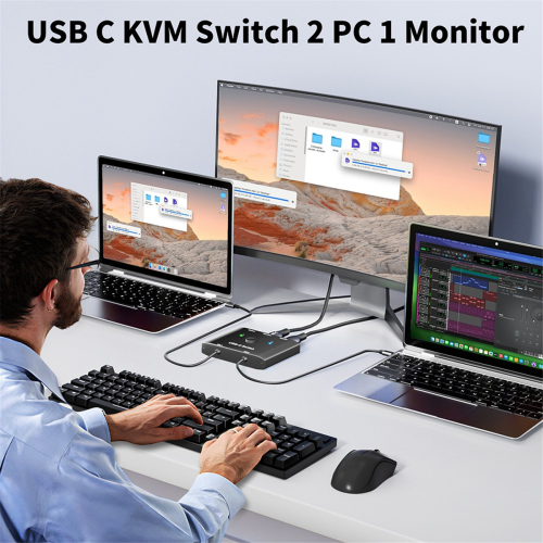 Διακόπτης KVM USB C 8K, Διαχωριστής USB3.1 Type-C 1