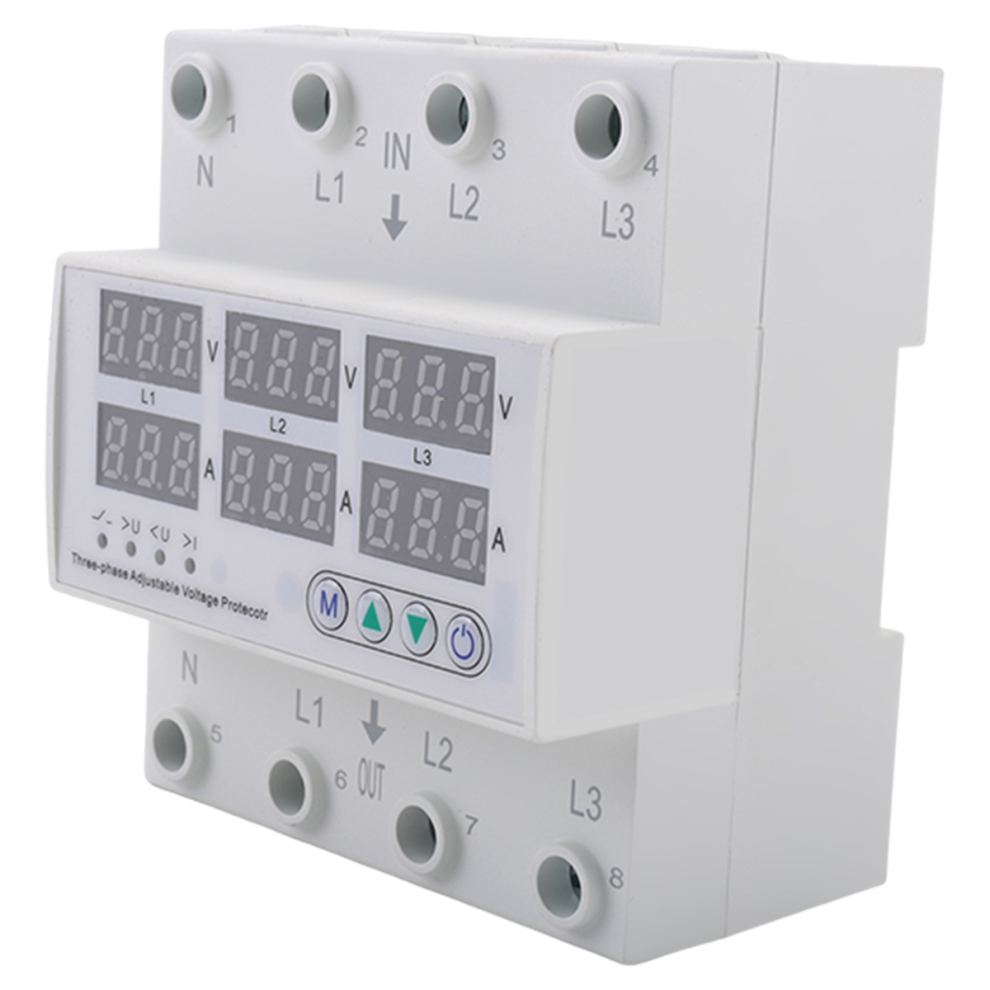 3 Phase Adjustable Over And Under Voltage Protector 63A 4851973628717