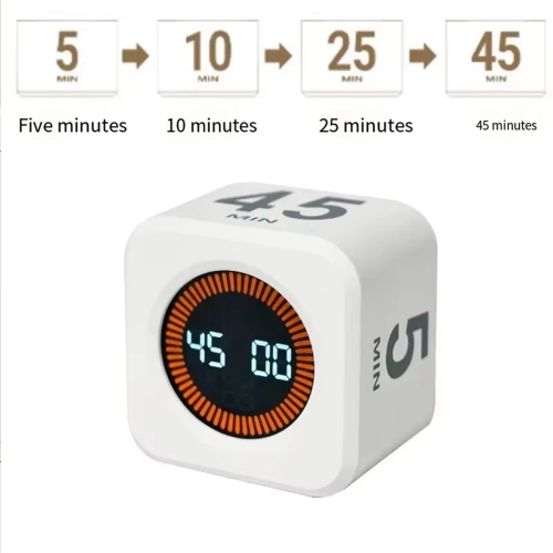 Cronômetro de cubo com display LED visual, cronômetro para crianças 2