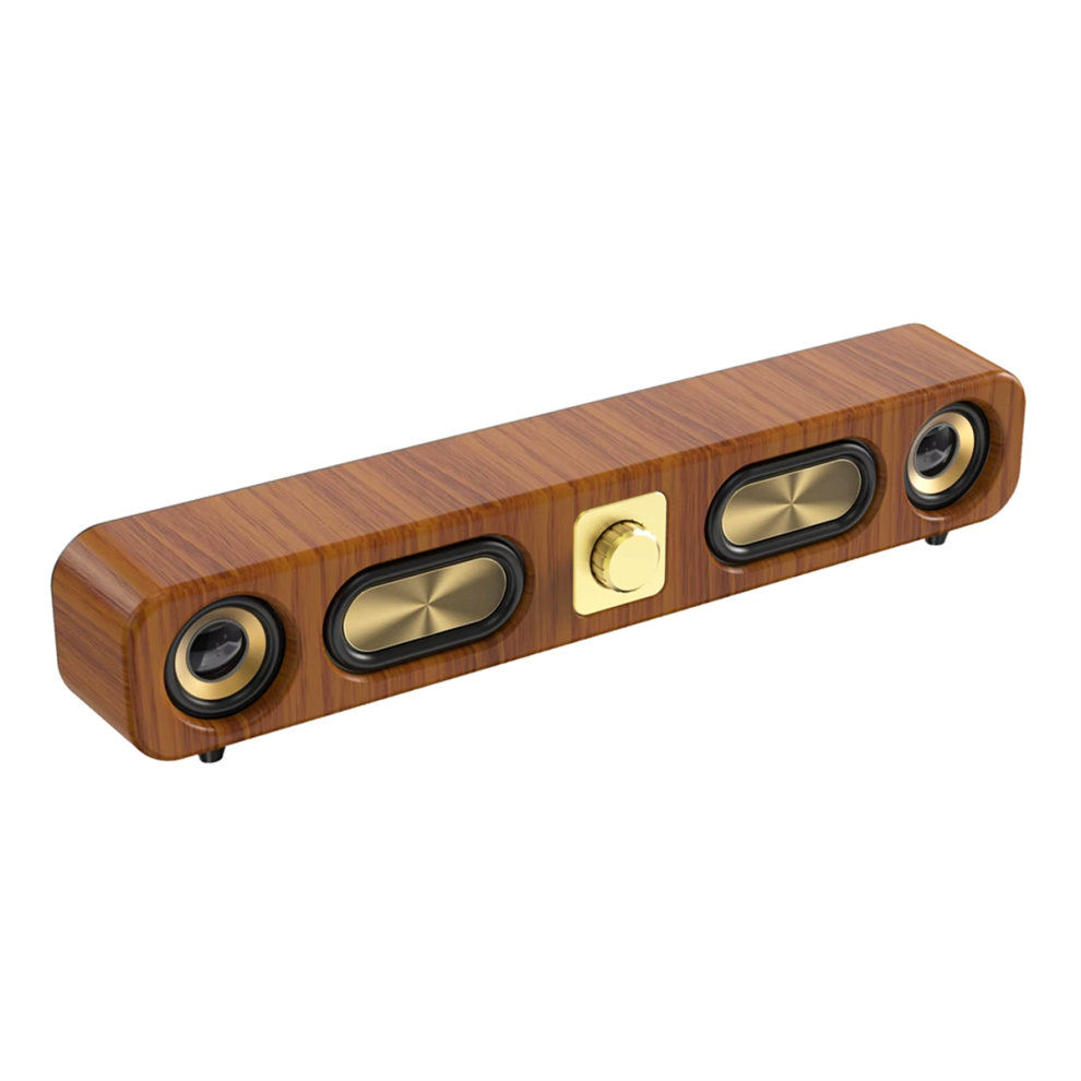Wooden Bluetooth Speakers Portable Sound Bar Hifi Stereo 4853167848741