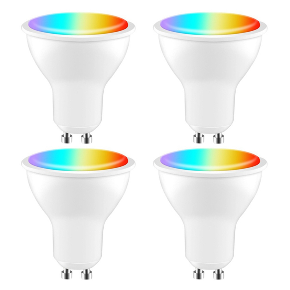 Ampoule LED connectée Tuya GU10 à intensité variable 5 W AC200-240 V, 4 pièces