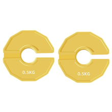 Lot de 2 haltères en caoutchouc de type micro-plaques pour salle de sport, ouverture de 35 mm, poids de 0,5 kg