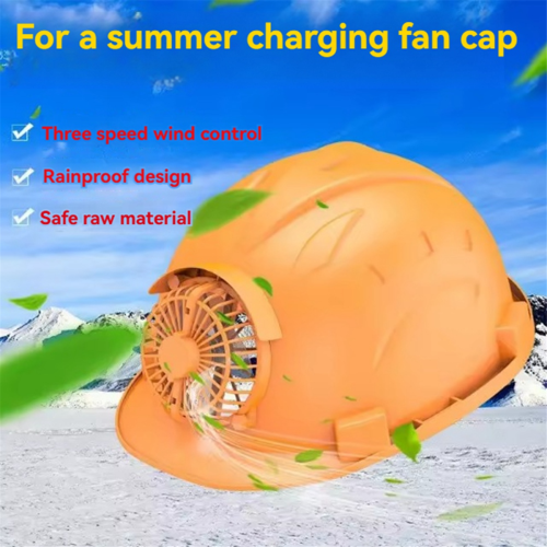 Capacete Solar com Ventilador Proteção Solar de Verão Carregamento e Resfriamento 2