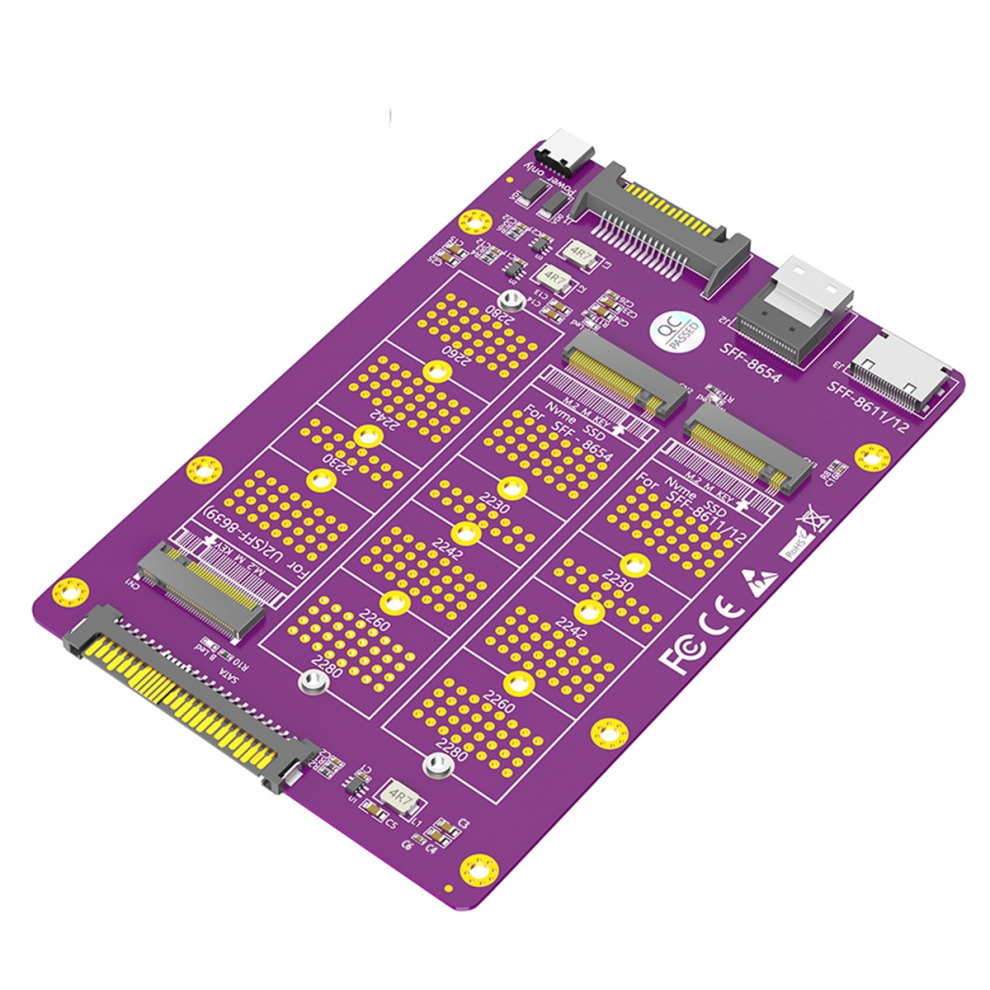 3 In 1 M.2(Ngff) Nvme Ssd To Sff-8611/8612/ 8654/And U.2(Sff-8639) 4851973661486