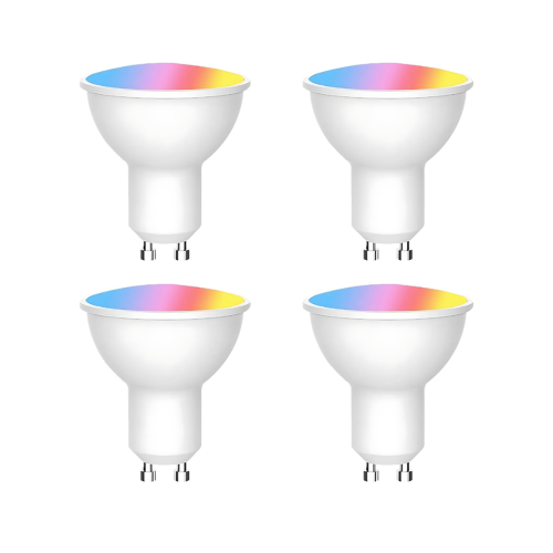 Tuya WiFi GU10 Smart LED Light Bulb Dimmable 6W 220V 4PCS