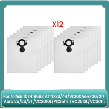 12pcs Dust Bags for Nilfisk 107419593 ATTIX33/44